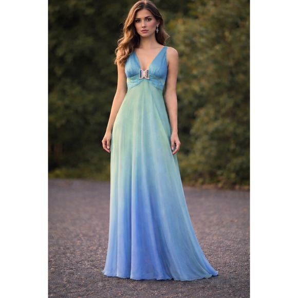 Cache Dresses & Skirts - Cache Dress Vintage Y2K Maxi Prom Cruise Resort Fairy Whimiscal Ombre Dress Sz 2